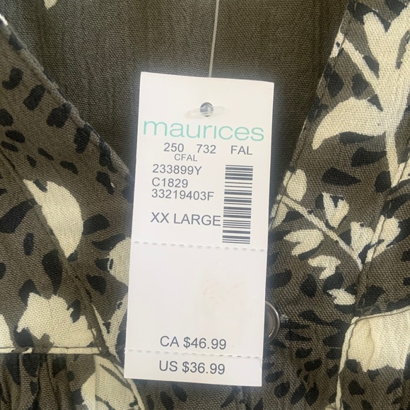 Maurices Black and White Floral Blouse - Picture 2 of 8
